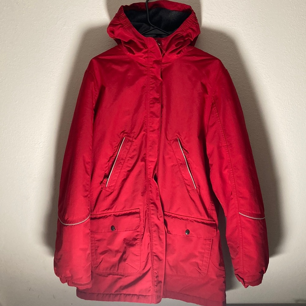 Lands End Nylon Hooded Fleece Lined Squall Parka